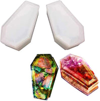 KHTAA Moldes de resina de silicona, caja de almacenamiento de resina para ataúd, moldes de epoxi UV, moldes para joyas, manualidades, decoración del hogar, herramienta de bricolaje para Halloween - Arteztik
