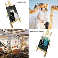 MoHoLi - Caballete de madera para mesa de 14 pulgadas para pintura, un marco de mini soporte de lona resistente para proyectos de pintura, regalo de fiesta, caballetes de arte a granel para niños y adultos 2 caballetes - Arteztik
