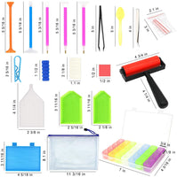 Petuol - Juego de 60 herramientas de pintura con diamantes 5D, accesorios de pintura para bricolaje, arcilla adhesiva para el día de San Valentín, kit de bandejas y herramienta de reparación, rodillo de pintura de diamantes, caja de bordado para adultos o - Arteztik

