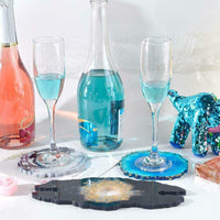 SSEE - Molde de resina con forma irregular, para decoración del hogar, para posavasos y copas de vino, 3 unidades - Arteztik
