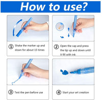 Bolígrafos de pintura acrílica para pintura de rocas, cerámica, vidrio, madera, tela, lienzo, tazas, suministros para manualidades de bricolaje, álbumes de recortes, tarjetas. Juego de rotuladores acrílicos - Arteztik

