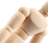 Maniquí de madera de 7.9 in con soporte para exhibición de mesa, dibujo de pintura de Manikin, limas móviles de dibujo artístico, flexible totalmente unido. - Arteztik
