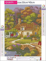 Kit de pintura de diamante 5D con perforación completa, paisaje campestre, pintura de bordado con diamantes de imitación, arte para decoración de pared del hogar, 12 x 16 pulgadas - Arteztik
