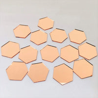 NUORUI - 100 azulejos de mosaico de espejo hexagonal de 1.0 in, color oro rosa para proyectos de manualidades - Arteztik
