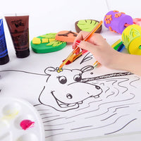 Mont Marte - Juego de arte de 19 piezas, suministros de arte para pintar y dibujar, juego de arte contiene pinturas de póster, estampillas, rodillos, pinceles, paleta, libro para colorear de tamaño grande - Arteztik
