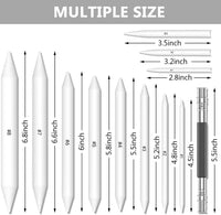 Anxen - Juego de 18 piezas de broches de mezcla para dibujo y tortillas, mezcladores de papel con 2 sacapuntas de papel de lija, herramienta de extensión de lápiz y borrador amasado para herramientas de dibujo de bocetos de estudiante - Arteztik

