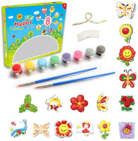 Crafts for Kids Edades 4 – 8 Gardon Juego de pintura para niñas niños – 15 piezas Kids Crafts Flor mariposa Figuras Set de pintura para niños cumpleaños fiesta de Navidad - Arteztik

