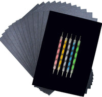 100 hojas de papel de transferencia de carbono para bricolaje de madera, papel de trabajo, lienzo y otras superficies de arte, papel de transferencia de grafito y 5 piezas de bolígrafo para repujado negro (8.3 x 11.7 pulgadas) - Arteztik
