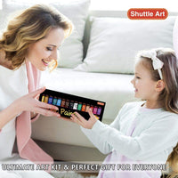 Set de pintura acrílica, Shuttle Art 15 tubos de 0.4 fl oz de calidad artista no tóxica, pigmentos ricos colores perfectos para niños adultos principiantes artistas pintura sobre lienzo madera arcilla tela cerámica artesanía - Arteztik
