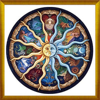DIY Handwork Store Mandala Series Zodiaco Horóscopo 5D pintura de diamante de dibujos animados de punto de cruz Brocas completas con AB diamantes de imitación bordado Artes suministros de Navidad pegatinas de regalo (15.7 "x 15.7") - Arteztik
