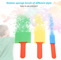 Juego de 26 pinceles de pintura de esponja para niños para arte y manualidades, pinceles de pintura, pinceles de esponja, juego de dibujo de juguetes para niños - Arteztik
