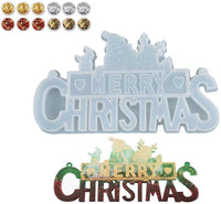 Feliz Navidad resina moldes molde de fundición de silicona para resina epoxi creativo DIY manualidades Navidad accesorios decoración Navidad Santa Elk - Arteztik
