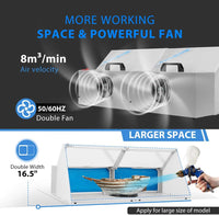 VIVOHOME - Cabina de aerografía portátil de doble unidad con iluminación LED para modelo, tarta, manualidades, uñas, juguete - Arteztik
