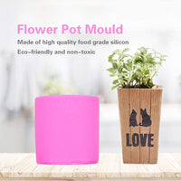 Molde de silicona para macetas de bricolaje, plantas suculentas, macetas de hormigón, jarrón moldes para velas - Arteztik
