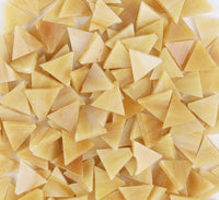 Azulejos de mosaico de azulejos de mosaico de vidrio manchado triángulo 0.6x0.6 pulgadas piezas de mosaico para decoración del hogar, manualidades de bricolaje, proyectos de mosaico - amarillo oscuro - Arteztik
