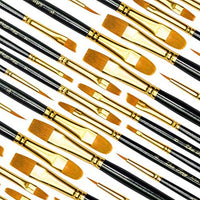 Atool 50 - Pinceles de pintura, Negro Galaxy, 50pcs - Arteztik
