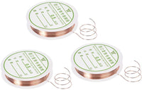 Uxcell alambre de cobre para manualidades, calibre 24, 0.020 in de diámetro. Alambre de metal flexible rojo para manualidades de bricolaje, rollo de 3 - Arteztik
