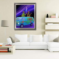 Kit de pintura de diamante para adultos, 5D para niños, caligrafía y pintura de diamantes completos, manualidades, obras de arte, lienzo, utilizado para el hogar, decoración de pared de oficina, (niños y perros, coches), tamaño de 12.0 x 16.0 in. - Arteztik
