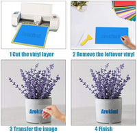 Hojas de vinilo adhesivo permanente con respaldo de 12.0 x 12.0 in. - Arteztik
