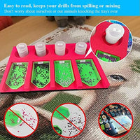Bandeja organizadora de accesorios de pintura de diamante para adultos, soporte para múltiples botes para bandejas de contenedores de tarros, kit de herramientas de pintura de diamante multilote ideal para regalo para manualidades - Arteztik
