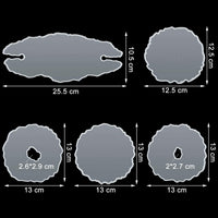 5 moldes de resina de silicona, moldes de resina para hacer vino, moldes de resina de silicona, posavasos, moldes de resina para copas, moldes de resina para hacer posavasos, para hacer vinos. - Arteztik
