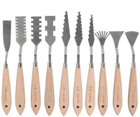 CONDA herramientas de pintura para cuchillos de paleta, mango de madera para cuchillos de metal - Arteztik
