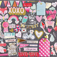Pegatinas para álbumes de recortes, 80 unidades, pegatinas de cartulina, pegatinas de amor, pegatinas de enmascaramiento decorativas para personalizar laptop, álbum de recortes, planificador diario y manualidades - Arteztik
