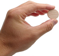 Axe Sickle madera redonda sin acabado al natural, Schima Superba, de 1 pulgadas (120 unidades/200 unidades), las posibilidades son infinitas con estas monedas de madera redondas(50 unidades) - Arteztik
