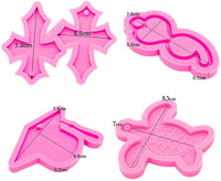 4 moldes de silicona de resina epoxi para llavero, con agujero, para bricolaje, diseño de tortuga - Arteztik
