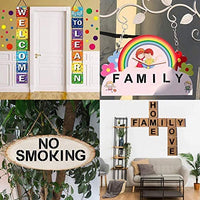 Plantillas de letras reutilizables de plástico para letras y números, 36 plantillas de alfabeto para decoración del hogar, proyectos de bricolaje y manualidades (5.0 in) - Arteztik
