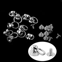 Tornillos de remache redondos con cabeza redonda, 10 piezas de remaches de latón con tornillo trasero redondo y cabezal de piel. - Arteztik
