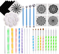 Gift2U - Juego de 34 plantillas de mandala, diseño de lunares - Arteztik
