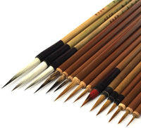 Pincel de escritura chino para caligrafía profesional y pintura (16 piezas) - Arteztik
