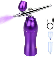 Kit de aerógrafo de mano, mini compresor de aire portátil pistola de pulverización de una sola acción USB recargable juego de aerógrafo para maquillaje, decoración de tartas, arte de decoración de uñas, pintura de tatuajes de manicura - Arteztik
