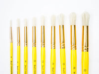 Jerry Q arte 18 Pcs puro Natural de cerdo juego de cepillo para polvo de cerdas para aceite, acrílico, tempera. Corto de madera asas jq181 - Arteztik
