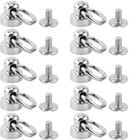 Tornillos de remache redondos con cabeza redonda, 10 piezas de remaches de latón con tornillo trasero redondo y cabezal de piel. - Arteztik
