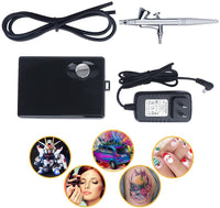 Kit de maquillaje de aerógrafo de luz fijo para cosméticos y sistema compresor para cara, uñas, tatuajes temporales, decoración de pasteles - Arteztik
