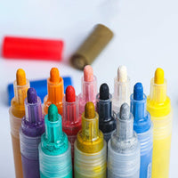 Bolígrafos de pintura acrílica para pintura de rocas, cerámica, vidrio, madera, tela, lienzo, tazas, suministros para manualidades de bricolaje, álbumes de recortes, tarjetas. Juego de rotuladores acrílicos - Arteztik
