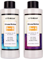LET'S RESIN Kit de fabricación de moldes de silicona translúcida de caucho de silicona no tóxico para hacer moldes de silicona - Relación de mezcla 1:1 - Ideal para moldes de resina, moldes de silicona DIY Fabricación manual (N.W 31.74oz) - Arteztik
