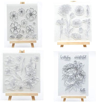 Juego de 4 sellos transparentes para decoración de tarjetas y álbumes de recortes de Welcome to Joyful Home - Arteztik
