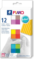 STAEDTLER 8023 C12-3 FIMO - Arcilla para modelar (12 x 0.88 oz), color pastel - Arteztik
