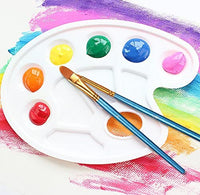 Heartybay juego de 10 piezas de pinceles de pelo sintético con extremo en punta y redondo con 2 piezas de paletas para pintura - Arteztik
