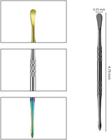 YOLOPARK Juego de herramientas para tallar cera, cuchara de herramientas de esculpir de acero inoxidable, 4.75 pulgadas, llave principal para el éxito (8 piezas) - Arteztik
