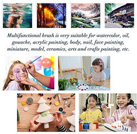 Juego de pinceles de pintura, 1 paquete de 12 unidades, cabezal de cepillo de nailon, apto para pintura al óleo, acuarela, etc., el mejor regalo para los amantes de la pintura. - Arteztik
