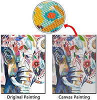 Un BAILIHUA 5D DIY Diamond Painting Animal, 5D Diamond Painting Elephant, Diamond Painting Kits para adultos y niños, Diamond Embroidery Arts Craft Canvas Supply for Home Wall Decor (12 x 16 pulgadas) - Arteztik
