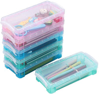 BTSKY Caja de lápices de gran capacidad, organizador de suministros de oficina, caja de almacenamiento de pinceles, lápices de pintura, caja de almacenamiento de acuarela, contenedor de bolígrafos, herramientas de dibujo (6 unidades) - Arteztik
