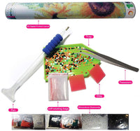 AILIBUT Kit de pintura de diamante 5D con perforación completa, pintura con diamantes circulares por números, arte de diamante de reflejo del lago para decoración de la pared del hogar (12.0 x 16.0 in) - Arteztik
