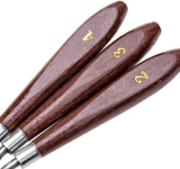 JZK - Juego de 5 cuchillos de paleta de acero inoxidable con asas de madera - Arteztik
