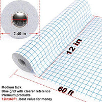 XPCARE Cinta de transferencia para vinilo, 12 pulgadas x 60 pies con rejilla de alineación roja para vinilo adhesivo, cinta de transferencia de vinilo de tamaño mediano para varias máquinas de corte - Arteztik
