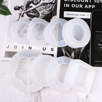 3 moldes para cenicero, de resina de silicona transparente, para manualidades, para hacer decoración del hogar - Arteztik
